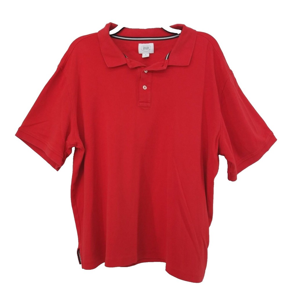 Berkley Jensen Polo Mens XL Red Collared Short Sleeve Pullover 100% Pima Cotton